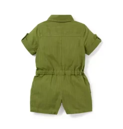 Janie and Jack One-pieces & Rompers-Baby Utility Romper green bean