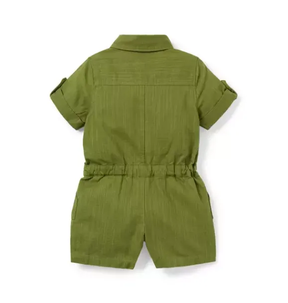 Janie and Jack One-pieces & Rompers-Baby Utility Romper green bean