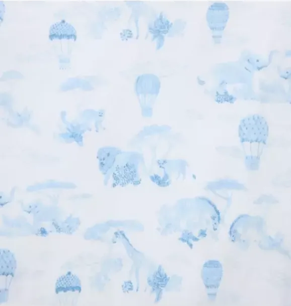 Janie and Jack Tops & Bodysuits-Baby Wrap Bodysuit 3-Pack bundle blue, light blue animal friends toile and white stripe