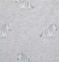 Janie and Jack One-pieces & Rompers-Baby Zebra Knit Romper earl grey heather zebra
