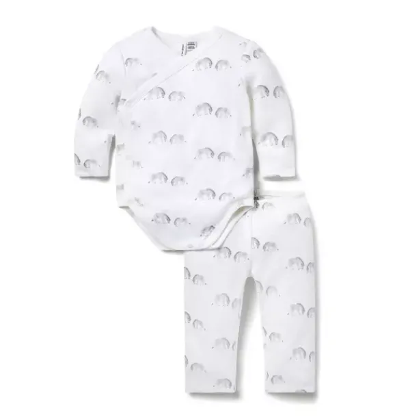 Janie and Jack Sets-Baby Zebra Wrap Matching Set jet ivory zebra
