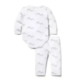 Janie and Jack Sets-Baby Zebra Wrap Matching Set jet ivory zebra