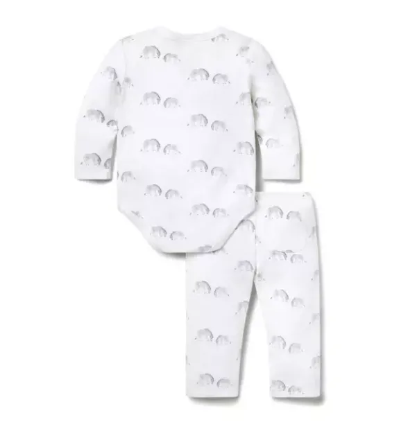 Janie and Jack Sets-Baby Zebra Wrap Matching Set jet ivory zebra
