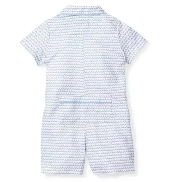 Janie and Jack Baby Pajamas|Petite Plume-Baby's Twill Summer Romper in la mer