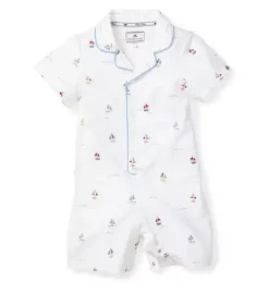 Janie and Jack Baby Pajamas|Petite Plume-Baby's Twill Summer Romper in bateau