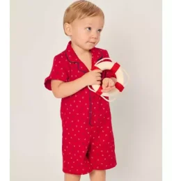 Janie and Jack Baby Pajamas|Petite Plume-Baby's Twill Summer Romper in anchors away