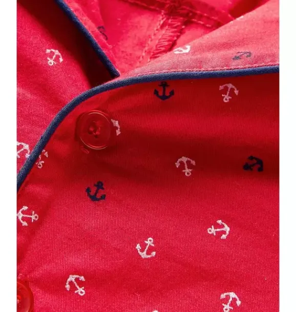 Janie and Jack Baby Pajamas|Petite Plume-Baby's Twill Summer Romper in anchors away