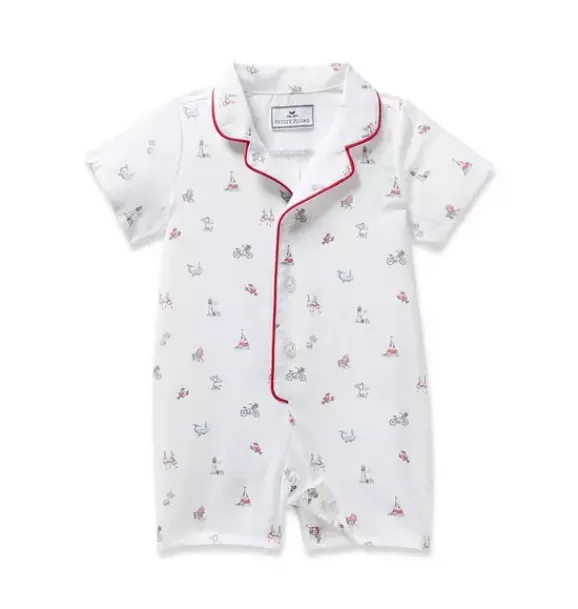 Janie and Jack Baby Pajamas|Petite Plume-Baby's Twill Summer Romper in coastal charms