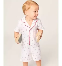 Janie and Jack Baby Pajamas|Petite Plume-Baby's Twill Summer Romper in coastal charms