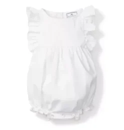Janie and Jack Baby Pajamas|Petite Plume-Baby's Twill Ruffled Romper white