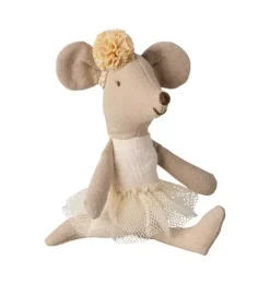 Janie and Jack Dolls-Ballerina mouse, Little sister - off white