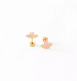 Janie and Jack Kids Accessories|Jewelry-Ballet Tutu Stud Earrings pink