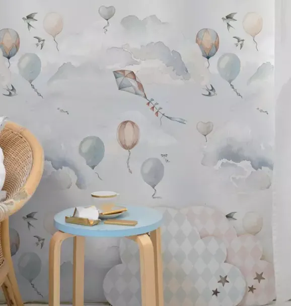 Janie and Jack Wallpaper-Balloons Fairytale Wallpaper multi