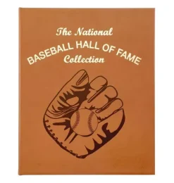 Janie and Jack Books-BASEBALL HALL OF FAME  LEATHER EDITION tan
