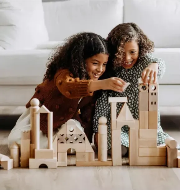 Janie and Jack Development Toys-Basic Building Blocks 102 Piece Extra Large Wooden Starter Set multi-color