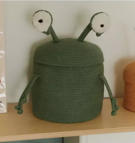 Janie and Jack Storage-Basket Alien Zog green