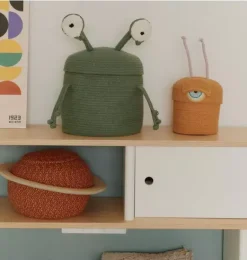 Janie and Jack Storage-Basket Alien Zog green