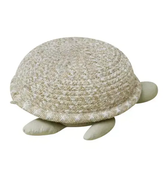 Janie and Jack Storage-Basket Baby Turtle olive and green