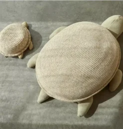 Janie and Jack Storage-Basket Baby Turtle olive and green