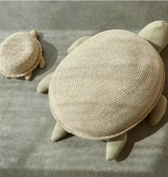 Janie and Jack Storage-Basket Baby Turtle olive and green