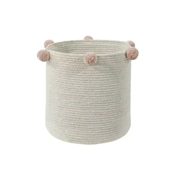Janie and Jack Storage-Basket Bubbly -Nude natural
