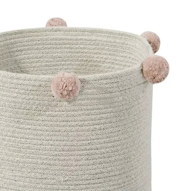 Janie and Jack Storage-Basket Bubbly -Nude natural