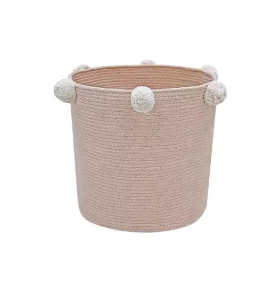 Janie and Jack Storage-Basket Bubbly rose