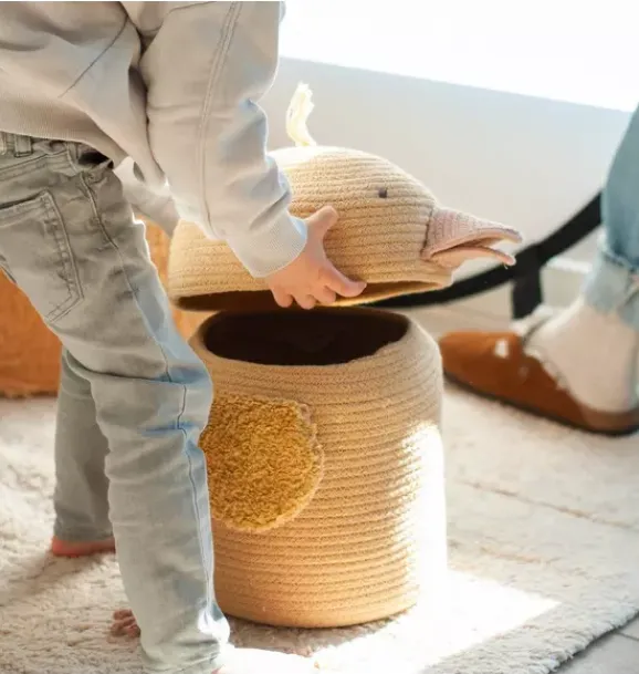 Janie and Jack Storage-Basket Charlie the Chicken golden