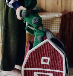 Janie and Jack Storage-Basket Farm House red
