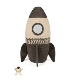 Janie and Jack Storage-Basket Giant Rocket natural and black