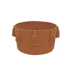 Janie and Jack Storage-Basket New Tassels chestnut