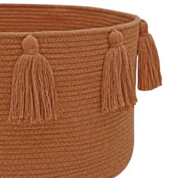 Janie and Jack Storage-Basket New Tassels chestnut