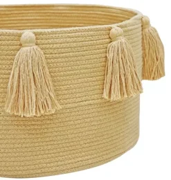 Janie and Jack Storage-Basket New Tassels honey