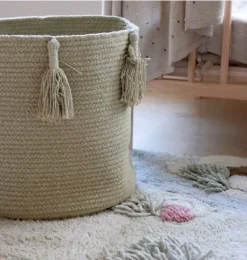 Janie and Jack Storage-Basket Woody olive