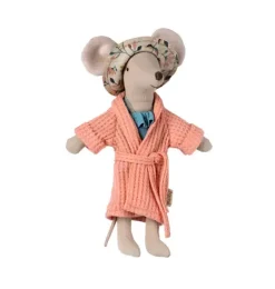 Janie and Jack Dolls-Bathrobe - , Dad/Mum Mouse coral