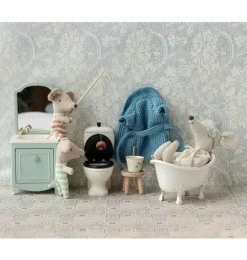 Janie and Jack Dolls-Bathtub, Mouse white