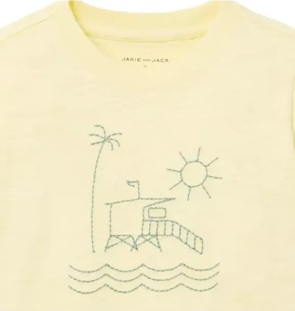 Janie and Jack Tees-Beach Day Tee lemon cake