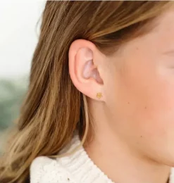 Janie and Jack Jewelry|Kids Accessories-Beaded Star Earring gold