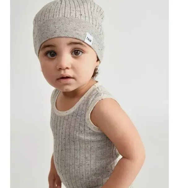 Janie and Jack Kids Accessories|Baby Accessories-Beanie - Hug Me light heather grey