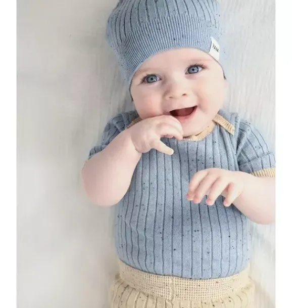Janie and Jack Kids Accessories|Baby Accessories-Beanie - Hug Me lake blue