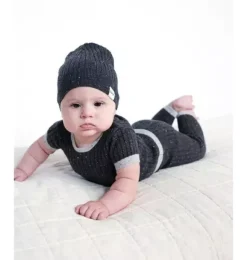 Janie and Jack Baby Accessories|Kids Accessories-Beanie - Hug Me black melange