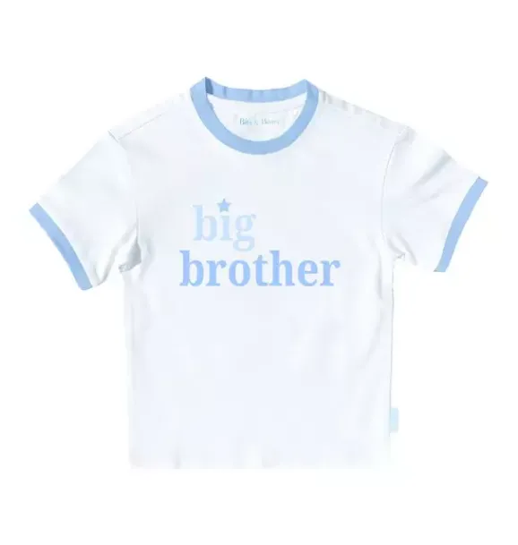 Janie and Jack Kids Clothing-Big Brother Crewneck T-Shirt white/blue