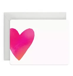 Janie and Jack Stationery-Big Heart Flat Notes multi