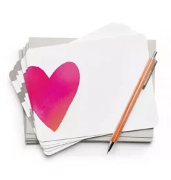 Janie and Jack Stationery-Big Heart Flat Notes multi
