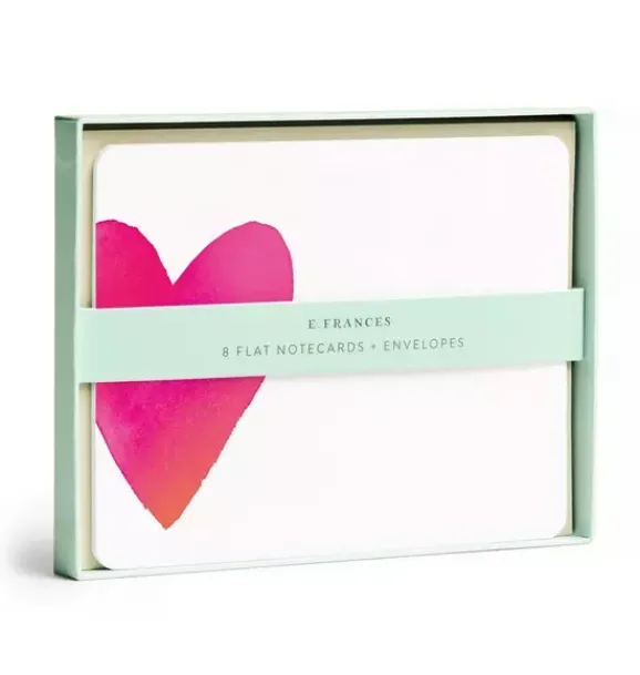 Janie and Jack Stationery-Big Heart Flat Notes multi