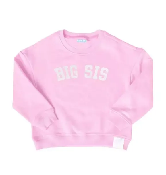 Janie and Jack Kids Clothing-Big Sis Crewneck Sweatshirt pink