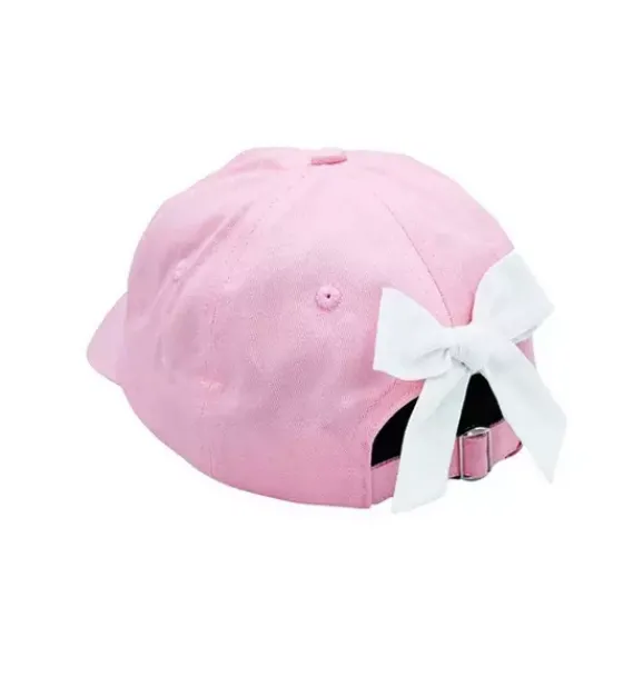 Janie and Jack Kids Accessories-Big Sister Bow Baseball Hat pink