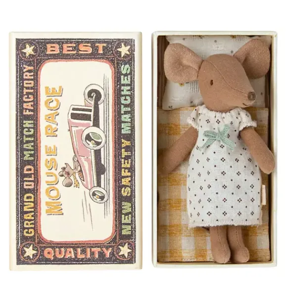Janie and Jack Dolls-Big Sister Mouse in Box - Nightgown multi