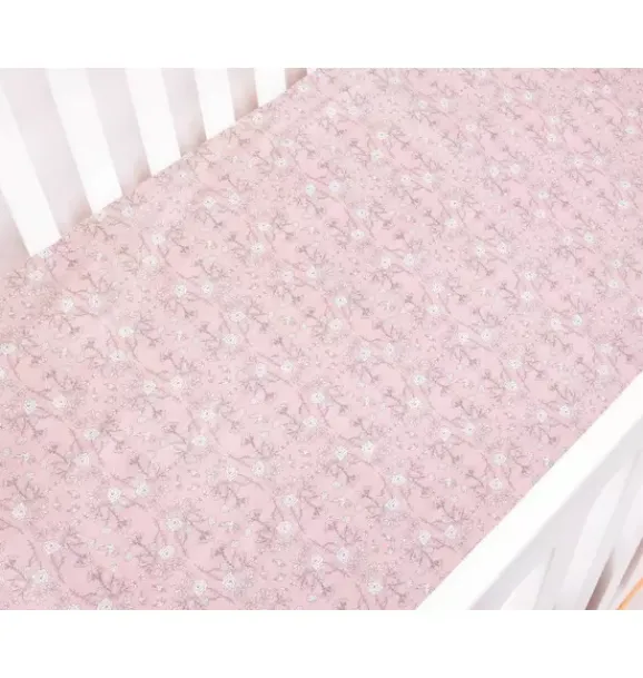 Janie and Jack Nursery|Sheets-Bird's Song Crib Sheet - pink