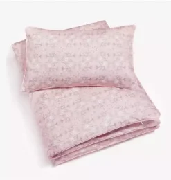 Janie and Jack Blankets And Quilts-Bird's Song Toddler Duvet Set - pink